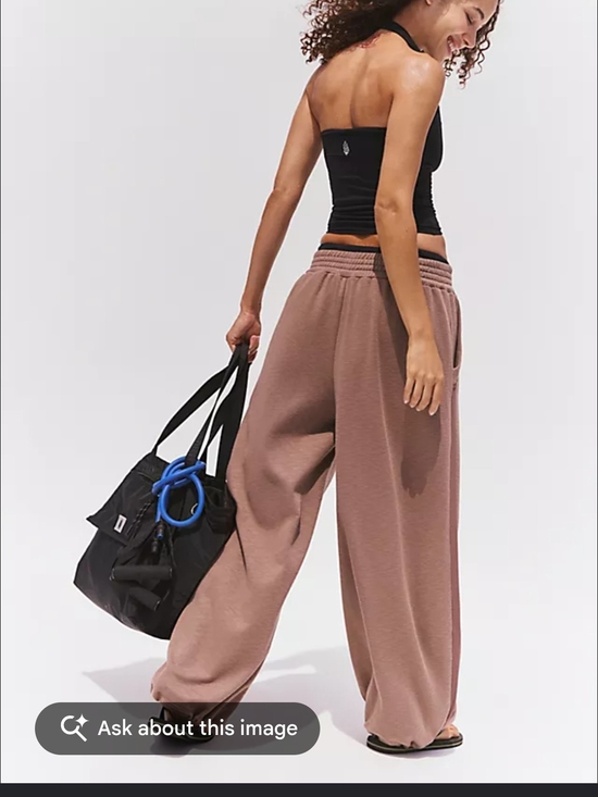 Free People Pants - Free People Relaxed Wide-Leg Pants in Dusty Mauve